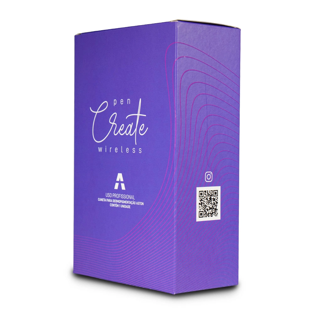 Lateral da caixa com qr code create wireless