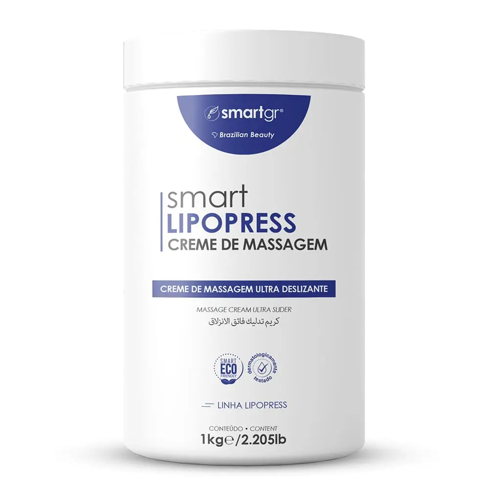 Imagem pote de massagem Lipopress Creme de massagem