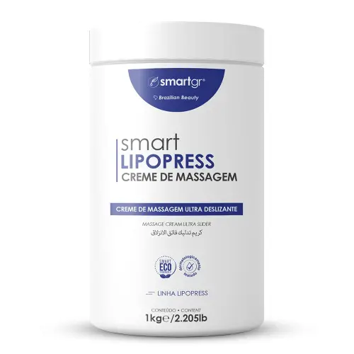 Imagem pote de massagem Lipopress Creme de massagem