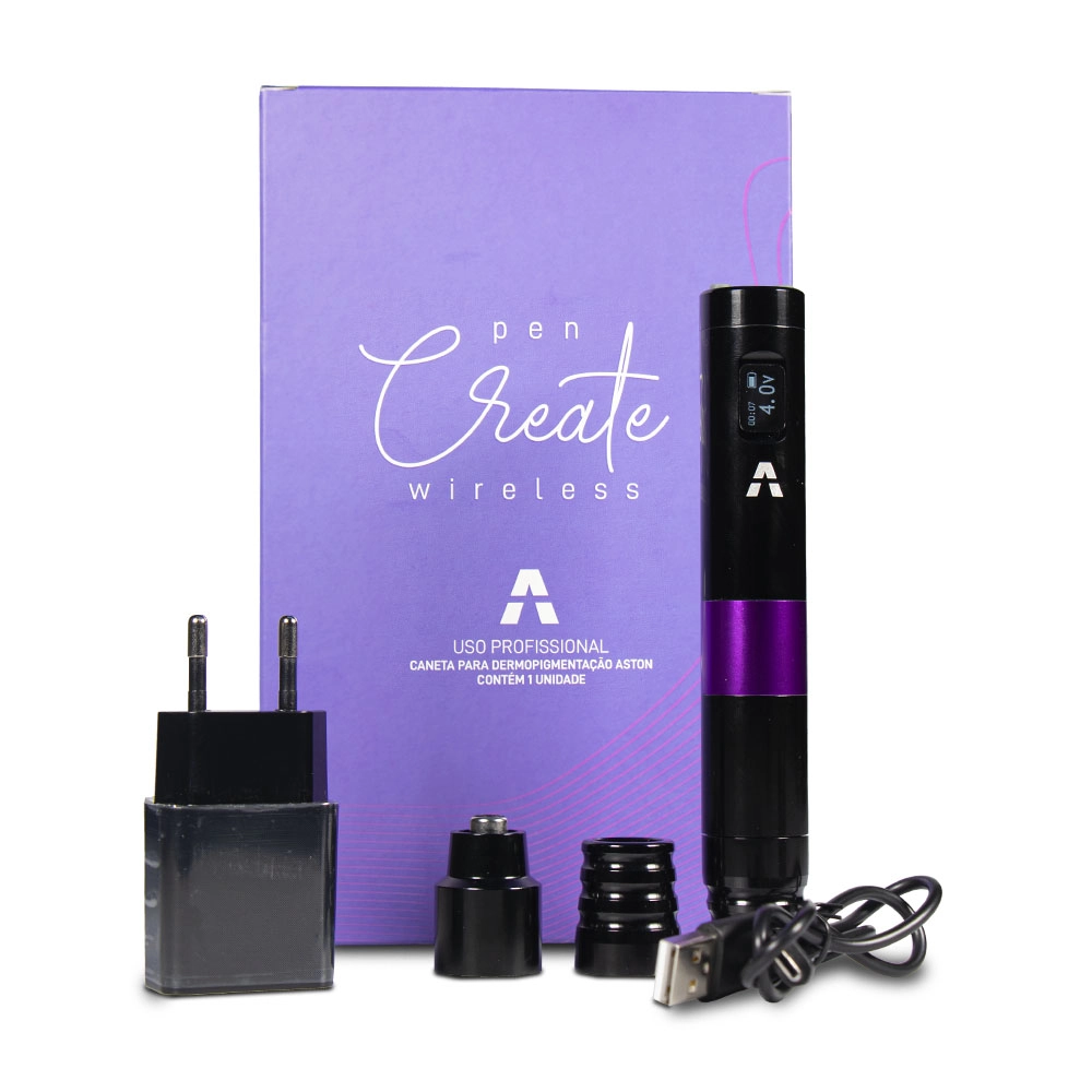 Máquina Rotativa Lançamento Nova Pen Create Wireless Na Cor Preta - Aston