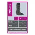 Bota Imobilizadora Standard Preta Modelo Longo - Hidrolight
