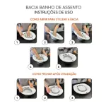 Bacia Para Banho De Assento E Higiene Íntima Retrátil - Longevitech