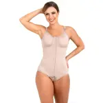 Cinta Modeladora Pós Cirúrgica Cavada Com Colchetes Chocolate  - New Form