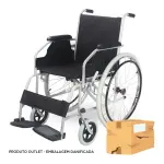 Cadeira de Rodas Modelo D100 Dobrável Resistente Até 100kg Dellamed Embalagem Danificada - Outlet
